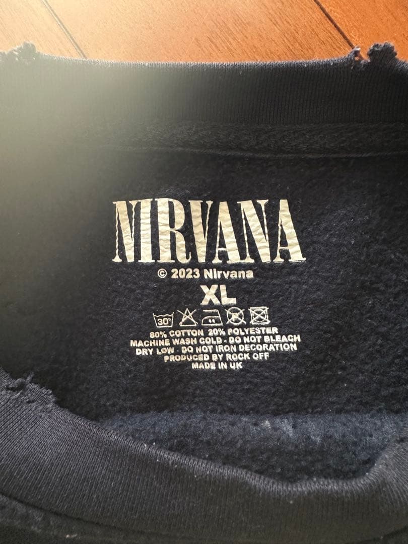 同型色違い★ニルヴァーナ Nirvana ダメージ加工 クルーネック キムタク着