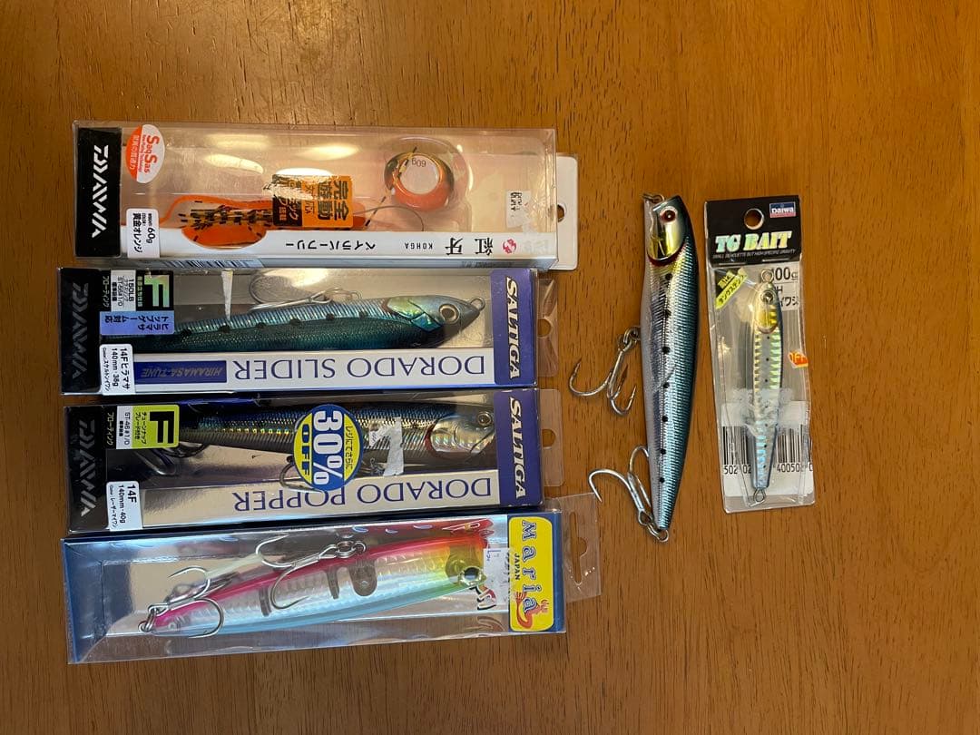 【引取限定】RYOGA ジギングロッド付き、スピニングセット、小物多数