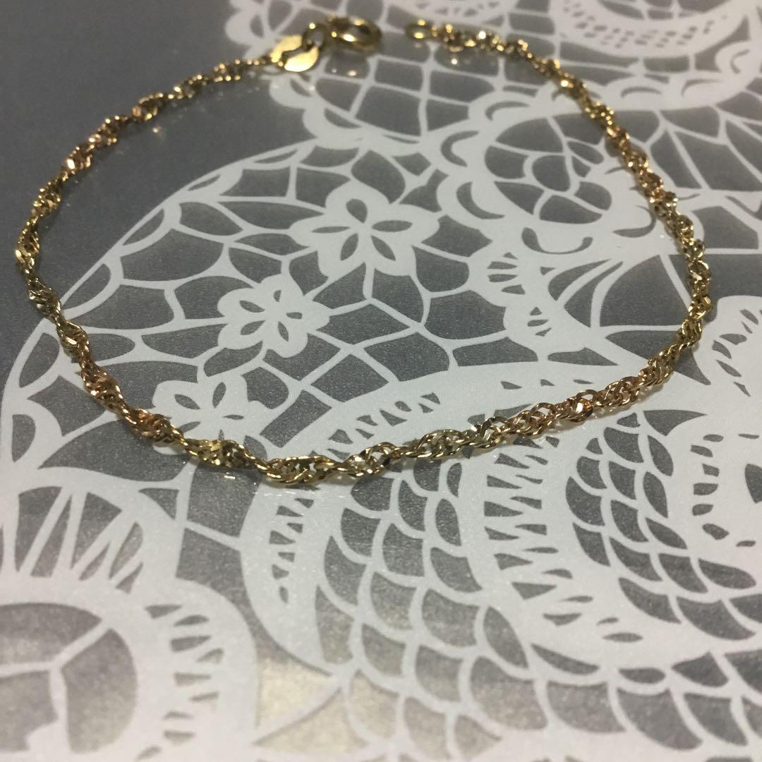 k18ゴールド ブレスレット ロブスタークラスプ 1、66g