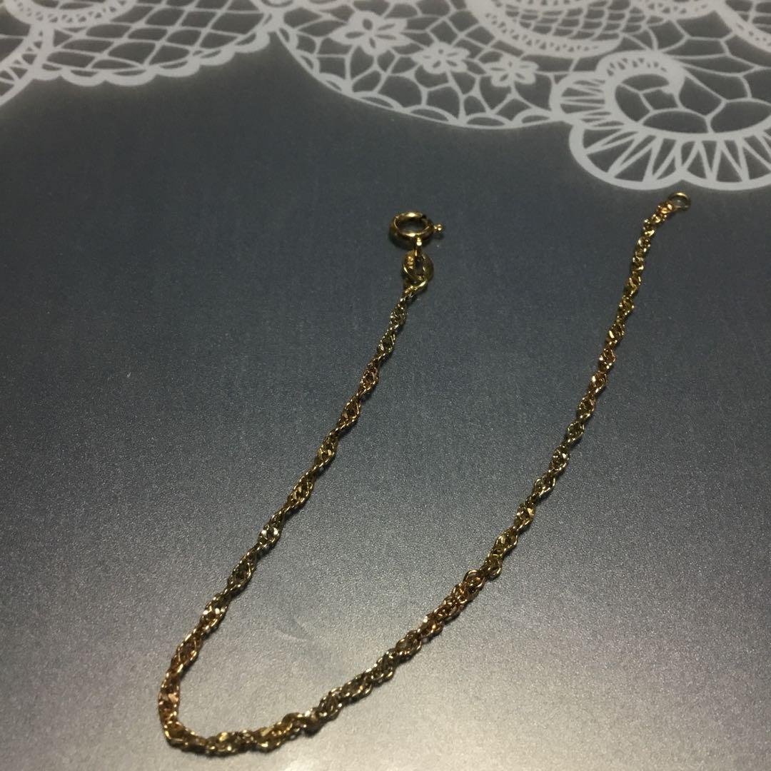 k18ゴールド ブレスレット ロブスタークラスプ 1、66g