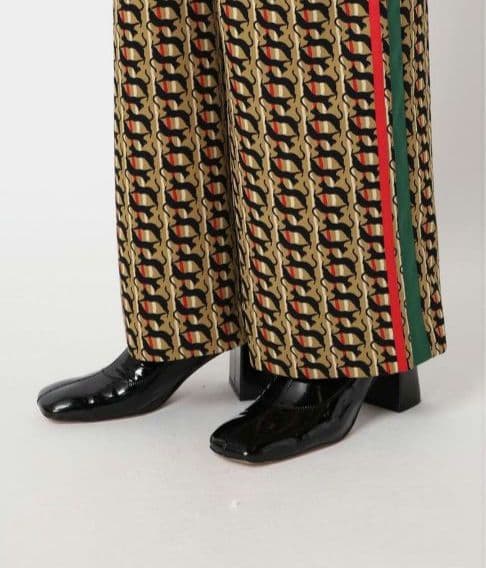 【✨新品タグ付き✨】HARDY NOIR◎CATS PRINT ラインパンツ