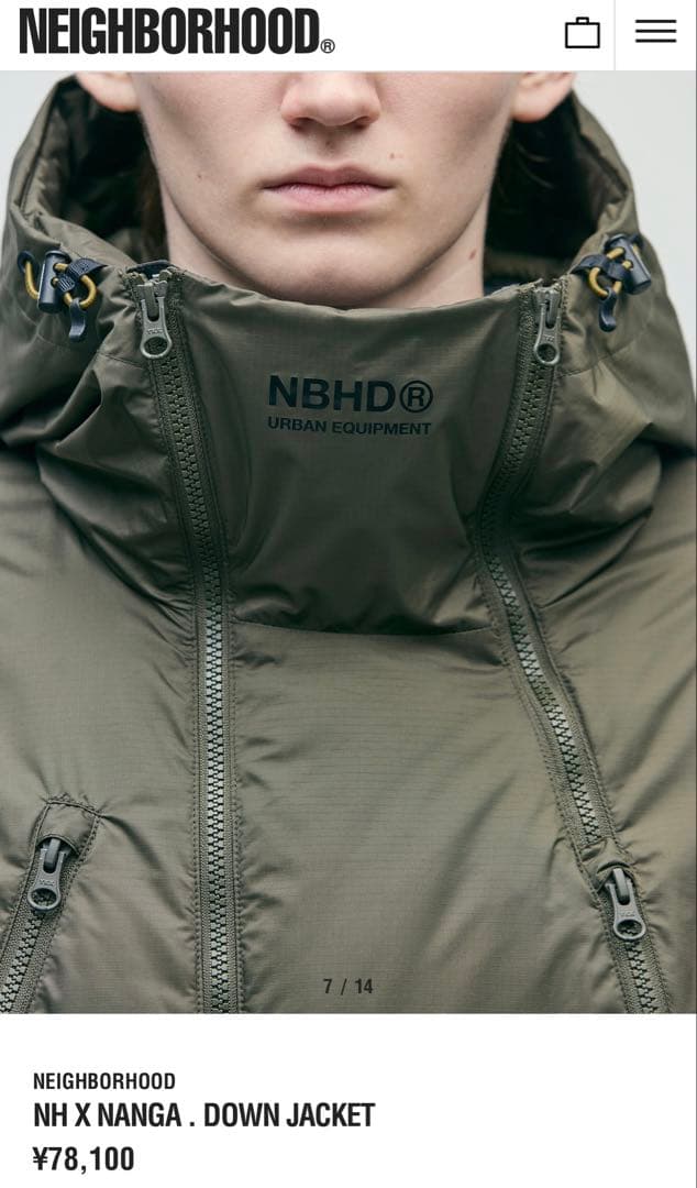 NEIGHBORHOOD × NANGA DOWN JACKET ダウン 黒 L