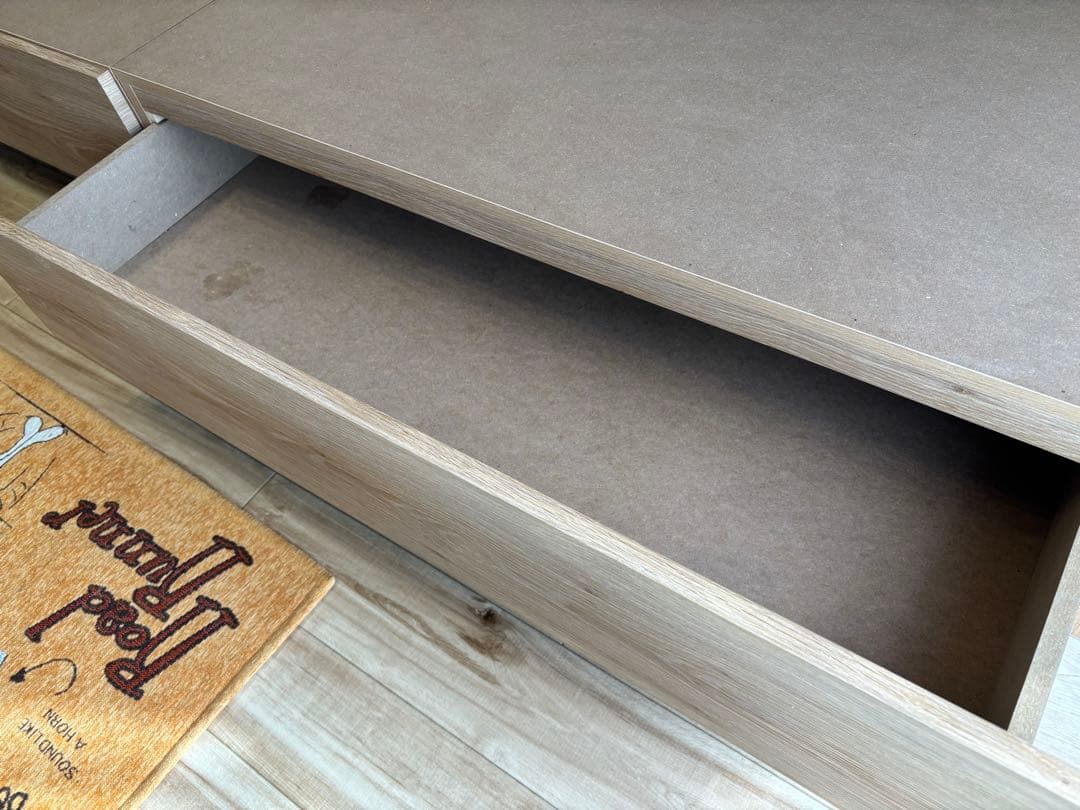 【送料込み】LOWYA 収納付ベッド　シングル　フレーム　ロータイプ　美品