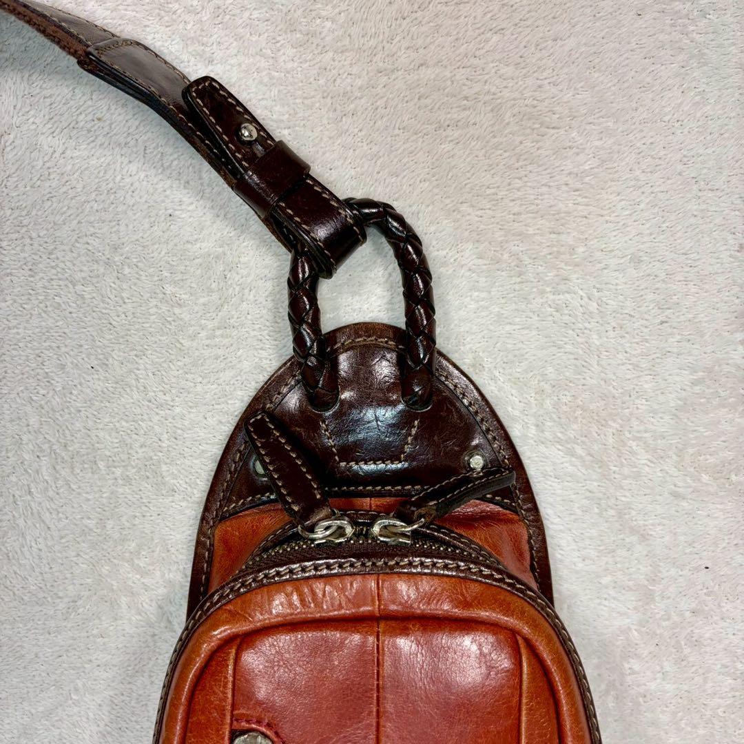 極美品✨】キーファーノイ 最高級ボディバッグ チャオ イタリア本革