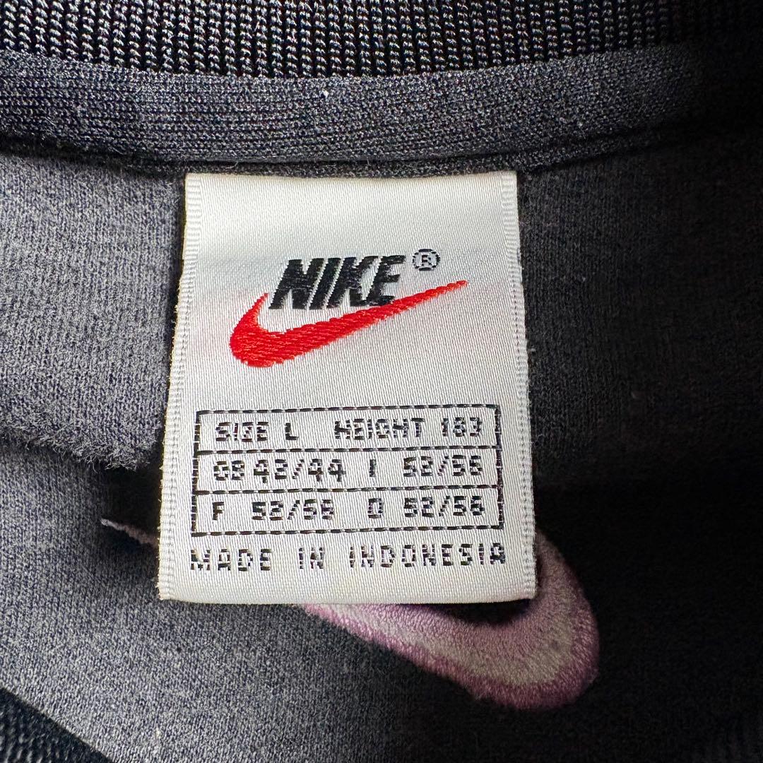 90s ナイキ ハーフジップ　プルオーバートラックジャケット　銀タグ　刺繍ロゴ