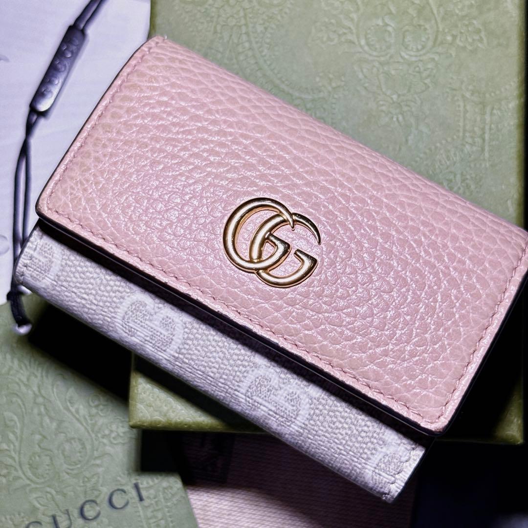 付属品完備【未使用】GUCCI キーケース 6連 GG マーモント スプリーム