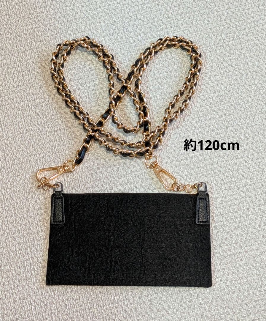 シャネル　ビコローレ　ポーチ　黒　ラムスキン　ショルダー　スマホ　チェーン