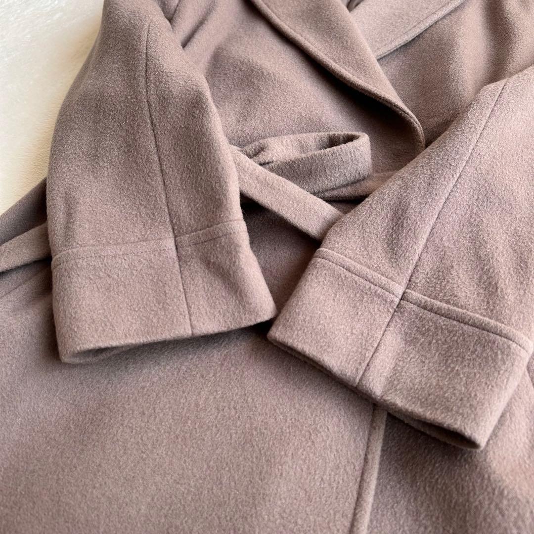 ジャスグリッティー ベルテッド ロングコート モカ サイズ2 チェスター