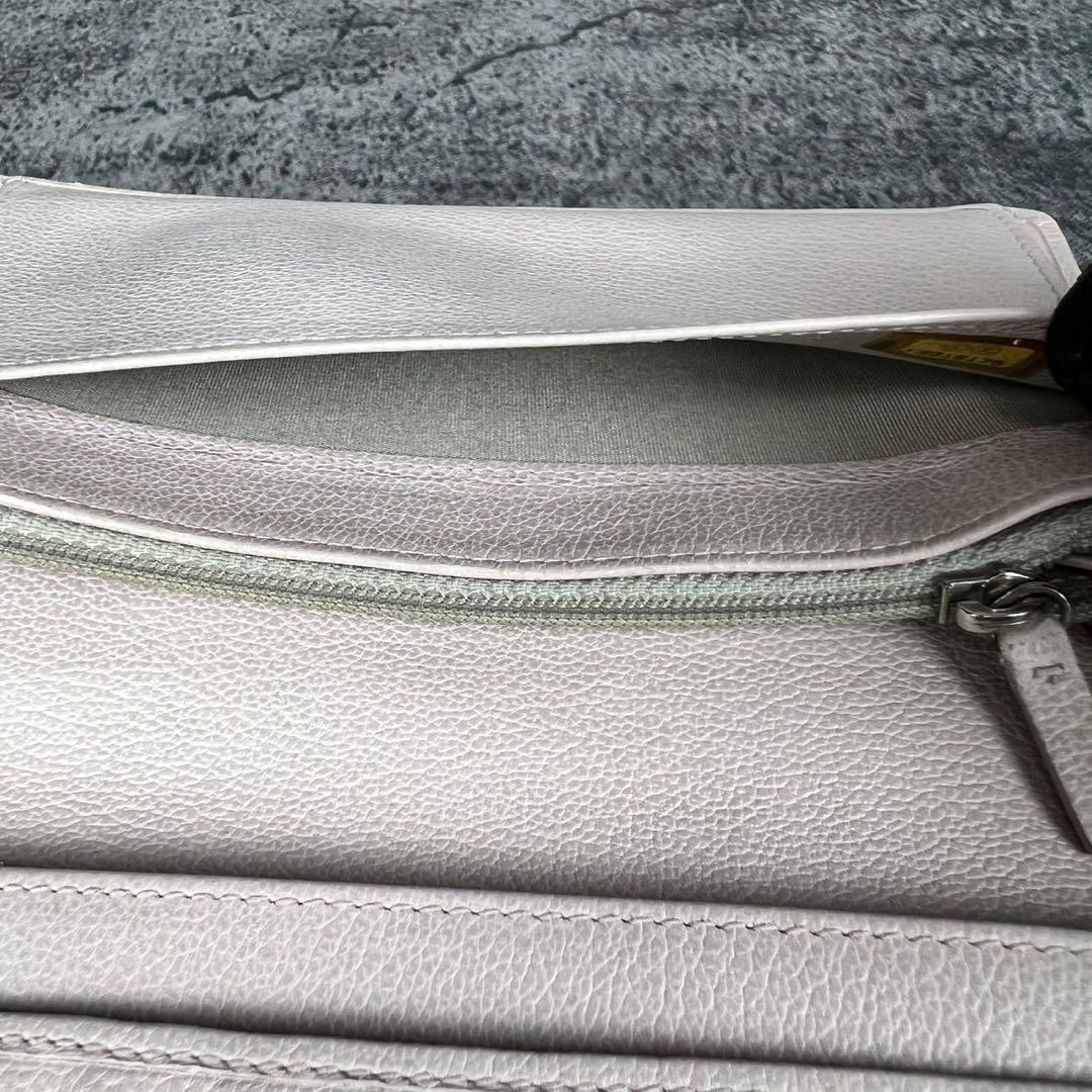 CHANEL カメリア レザー 長財布 ピンクアイボリー