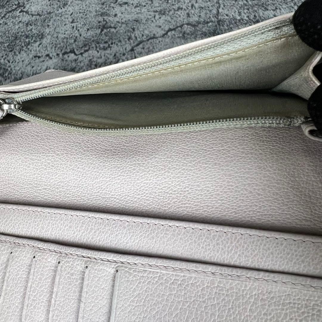 CHANEL カメリア レザー 長財布 ピンクアイボリー