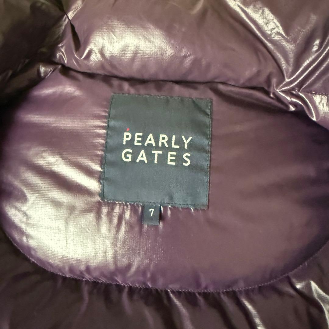 パーリーゲイツ　メンズ　ダウンジャケット　パープル　メンズ　大きめ　サイズ7