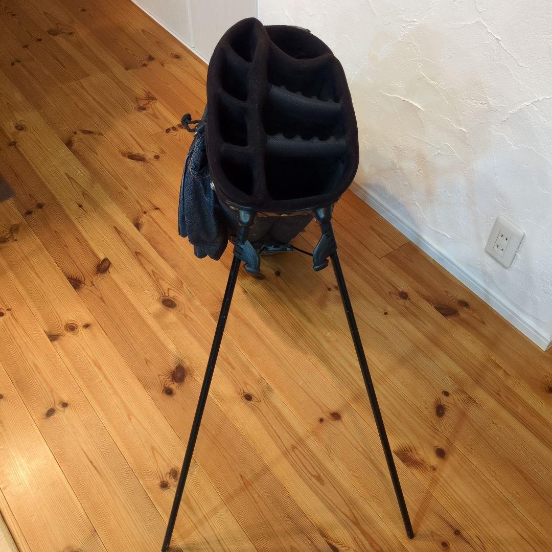 【希少品】エヴィス（EVISU）スタンド式キャディバッグ・デニム生地