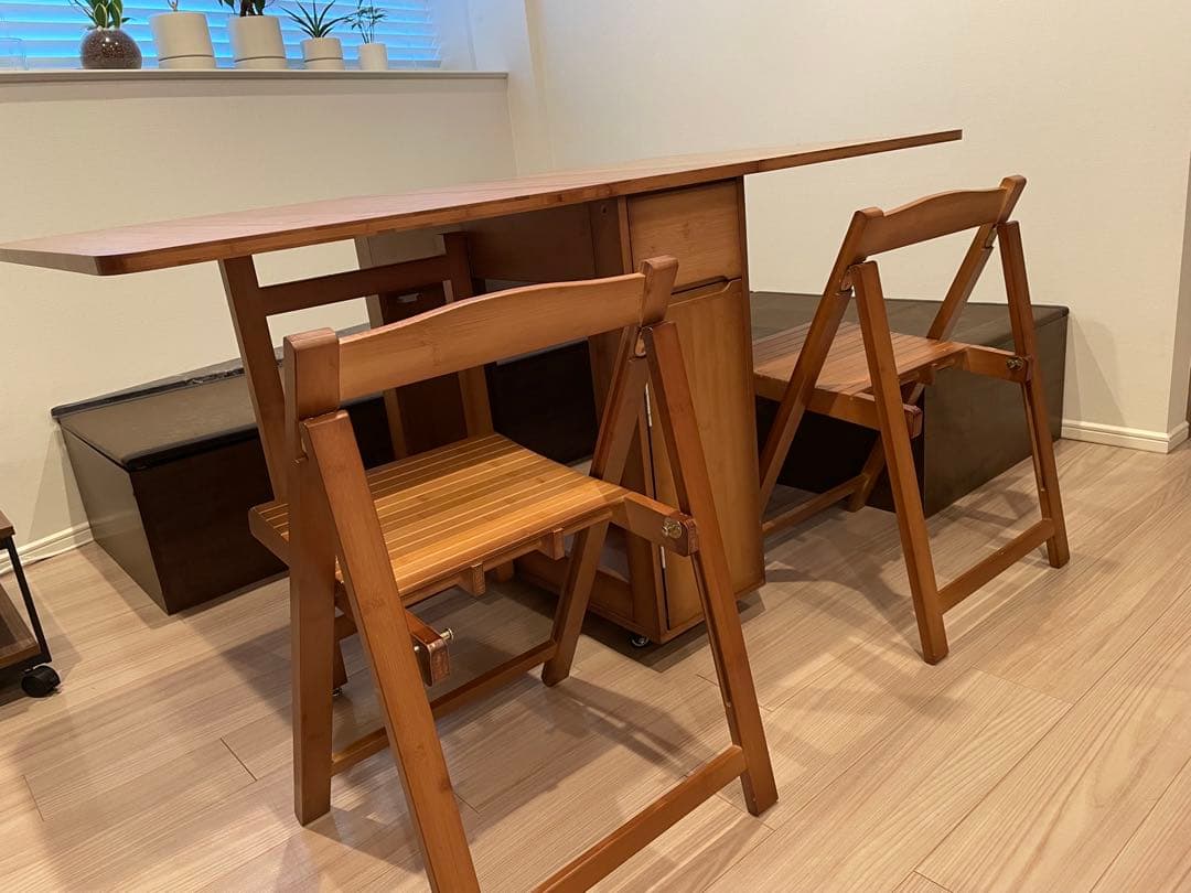 バタフライテーブル【おまけ】椅子2脚セット