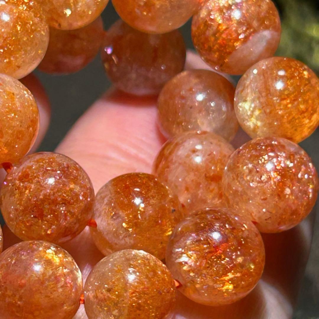 ☆高級品質！福徳大黒秘宝⑨！極美！サンストーン　ブレス