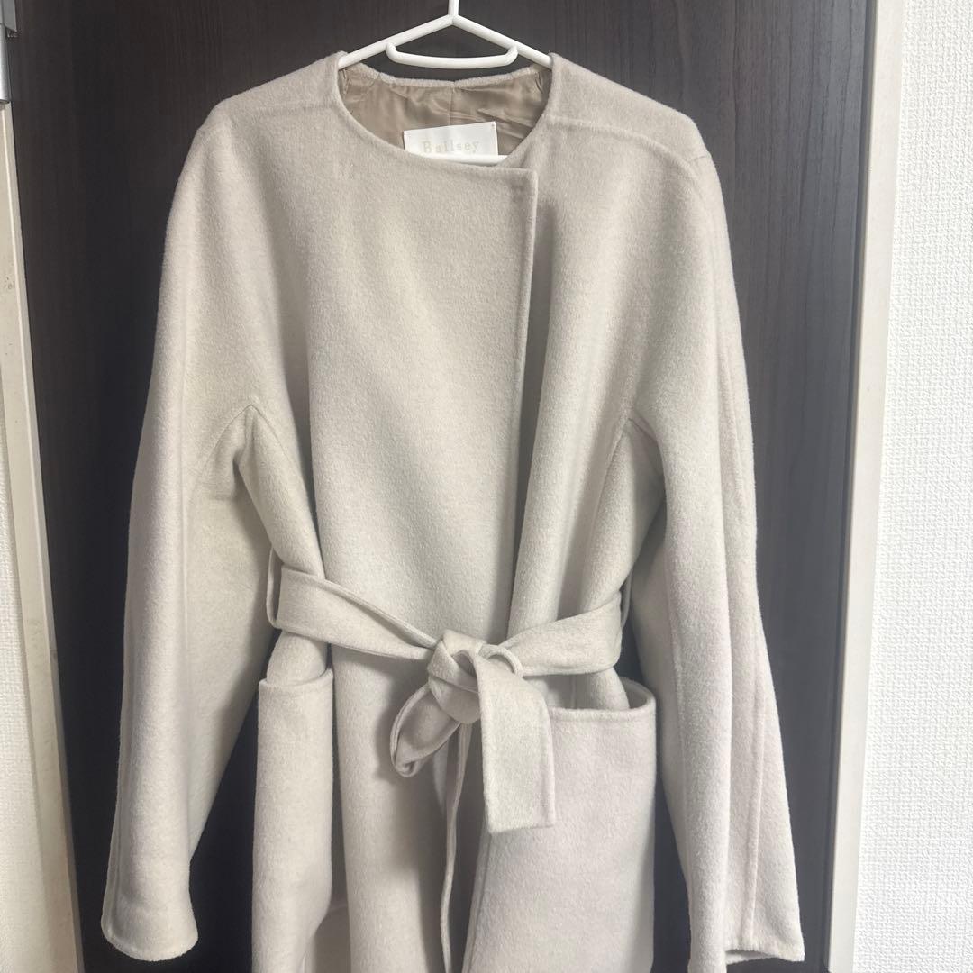 【Ballseyトゥモローランド 】プレミアムウールリバー ノーカラーコート