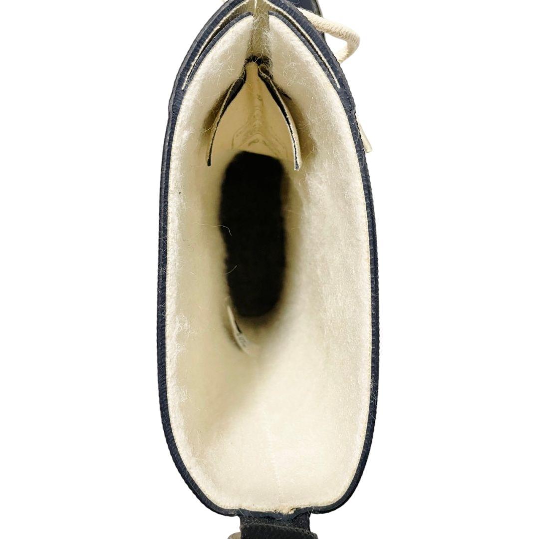 ILSE JACOBSEN レインブーツ レースアップ ネイビー 25.0cm