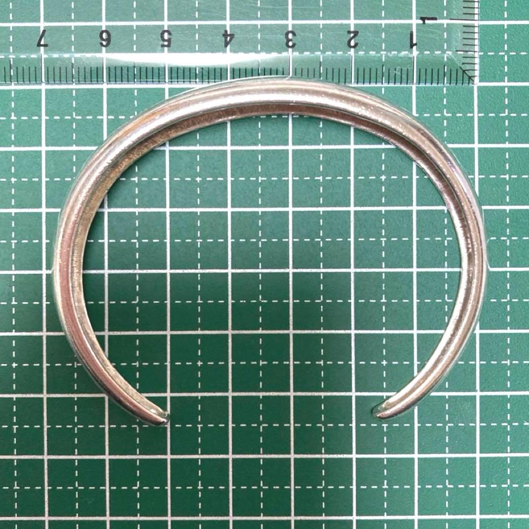 シルバーバングル銀製SV925シンプル　ヴィンテージSILVERブレスレット