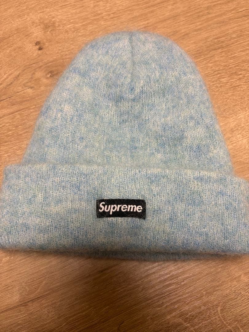 帽子 Supreme Mohair Beanie \"Light Blue\" 22FW