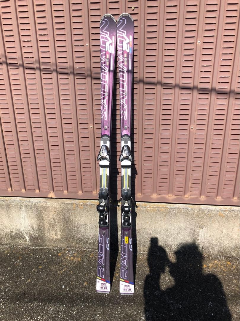 季節品の為今月18日で終了 Salomon 2Vスキー 紫色 靴サイズ27に最適