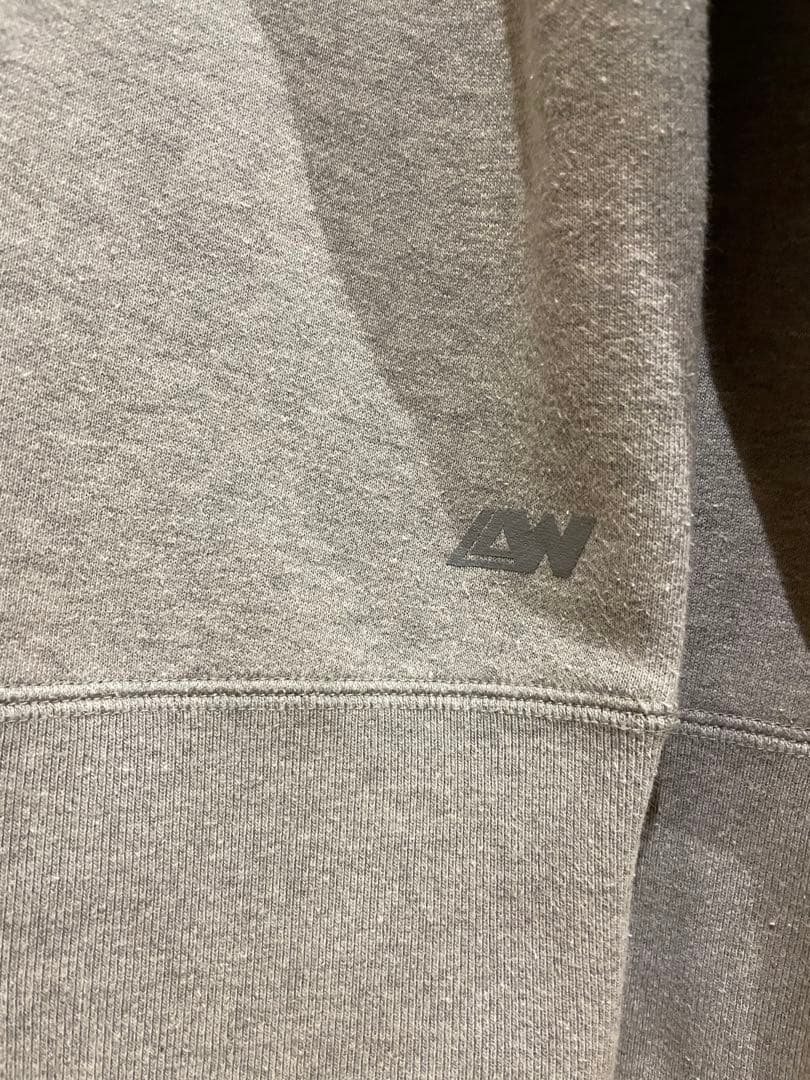 ループウィラー 丸胴吊り編みクルースウェット グレーメランジ L両Vガゼット