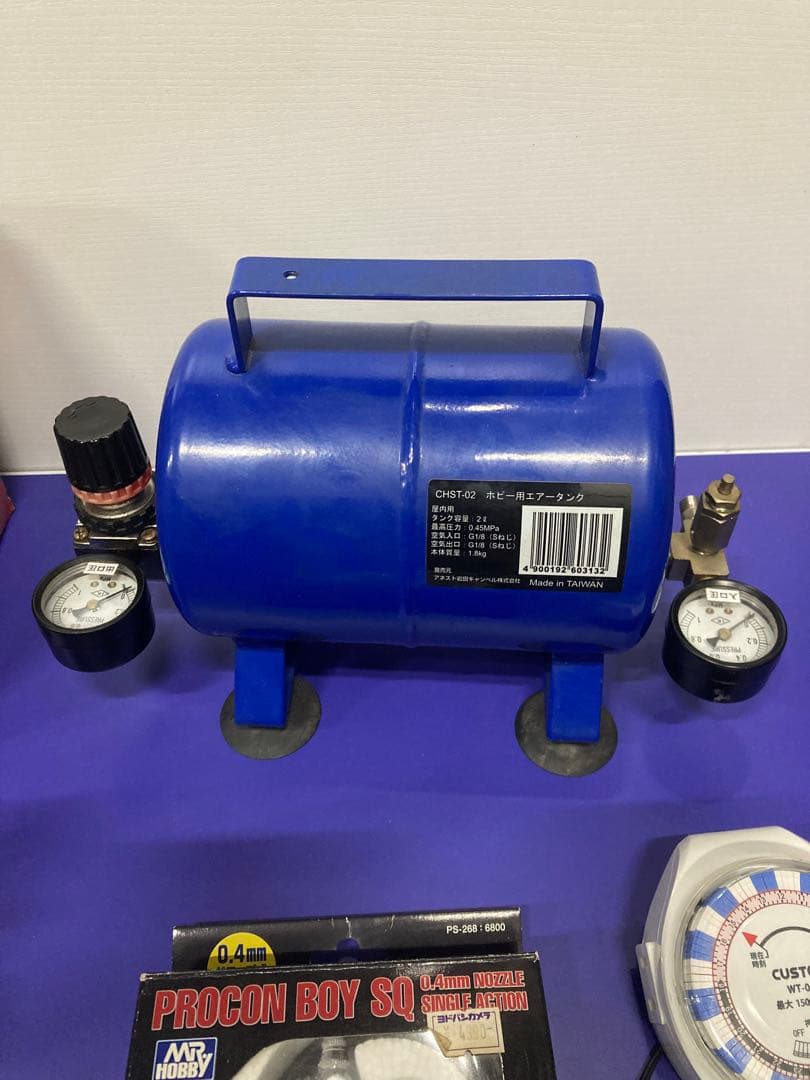 エアーコンプレッサー APC-001R エアータンク CHST-02 セット