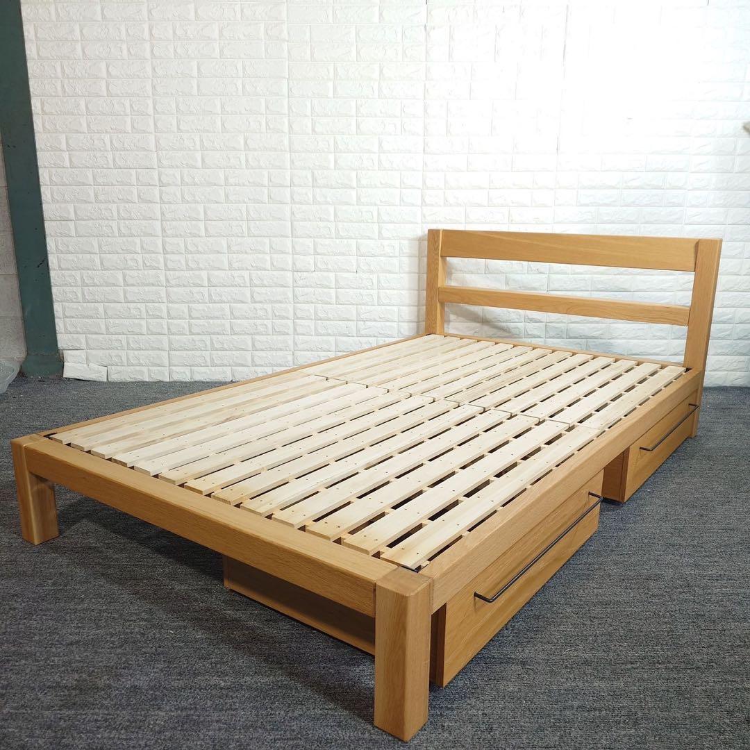 無印良品 ベッドフレーム セミダブルサイズ 引き出し付き すのこタイプ F005