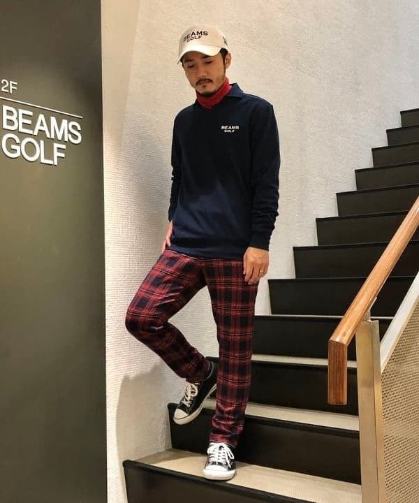 ★美品★BEAMS　GOLF付き エリプルオーバー スウェットシャツ　サイズ　L