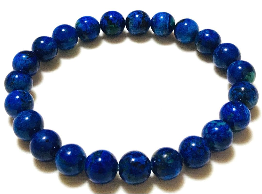 高品質　コンゴ産　アズロマラカイト　ブレスレット　天然石　アズライト　マラカイト