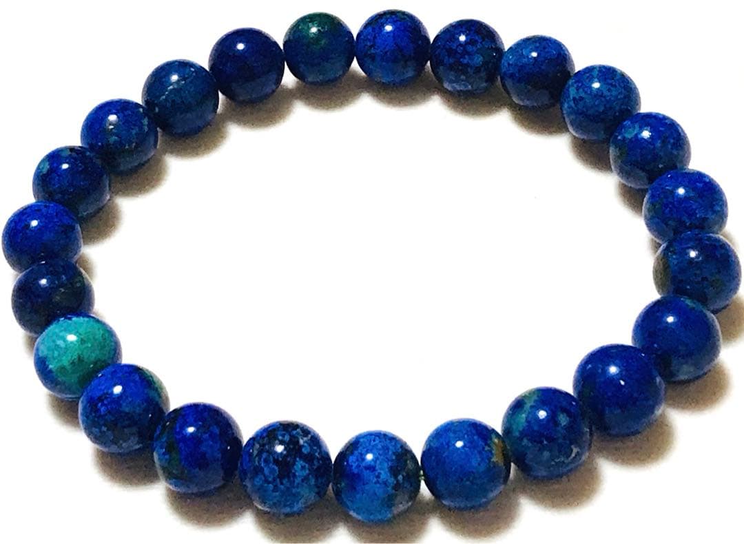 高品質　コンゴ産　アズロマラカイト　ブレスレット　天然石　アズライト　マラカイト