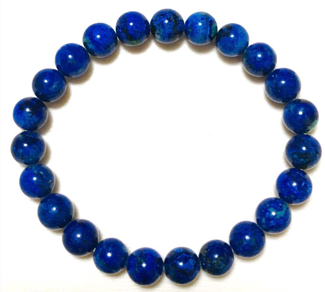 高品質　コンゴ産　アズロマラカイト　ブレスレット　天然石　アズライト　マラカイト