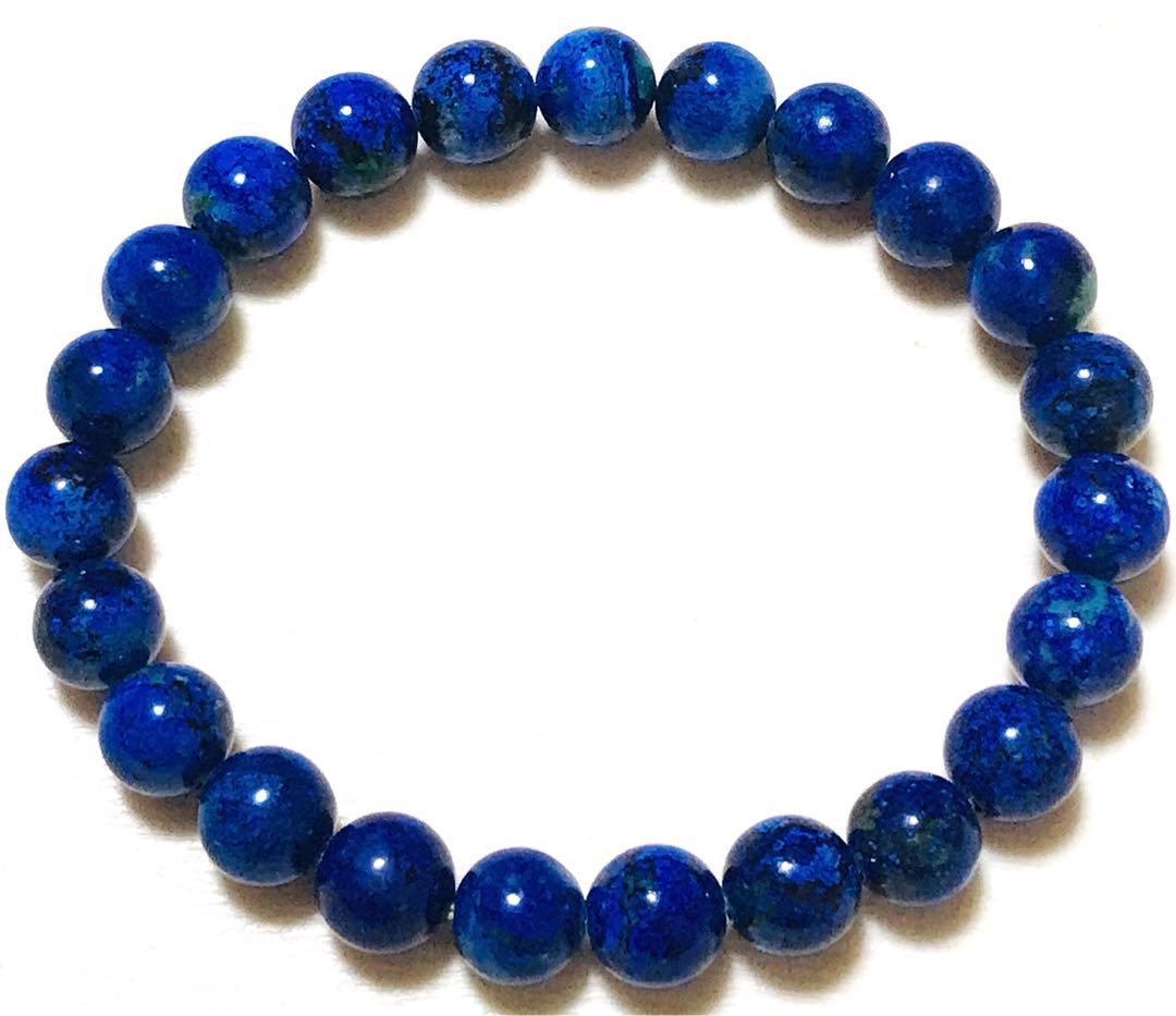 高品質　コンゴ産　アズロマラカイト　ブレスレット　天然石　アズライト　マラカイト