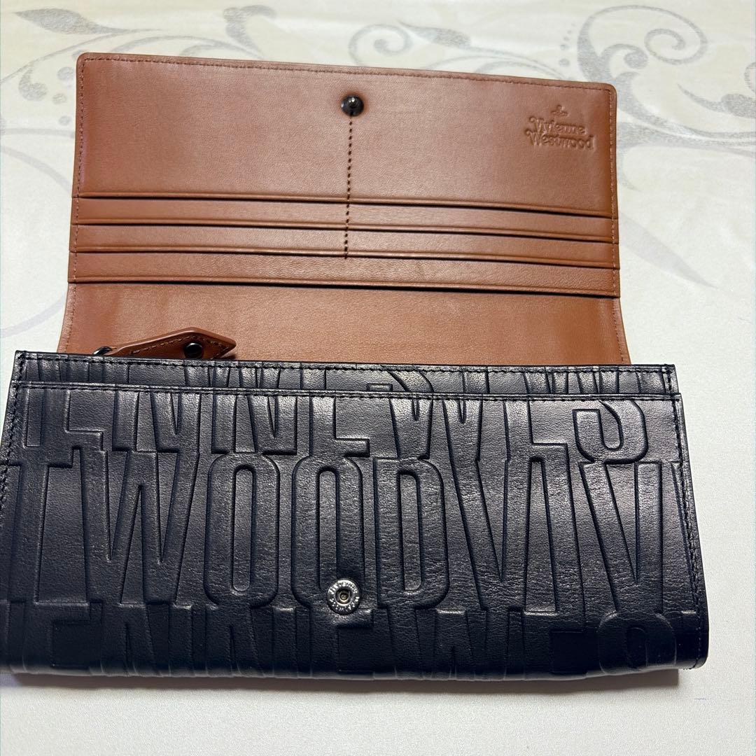 ヴィヴィアンウエストウッド 長財布 ロゴエンボス オーブ レザー　総柄