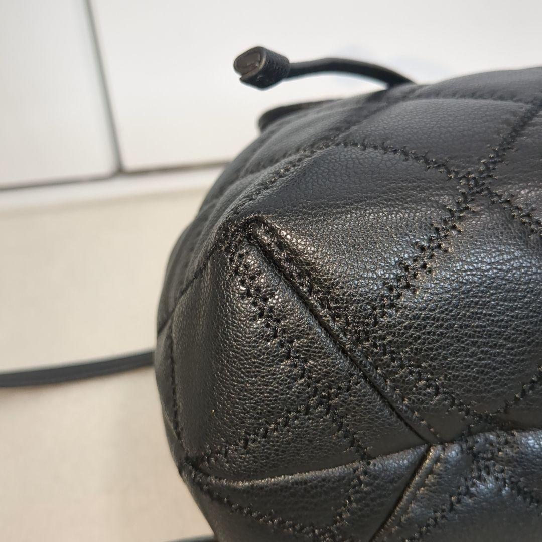 極美品 トリーバーチ ウィラ リュック キルティング ゴールド ロゴ ブラック