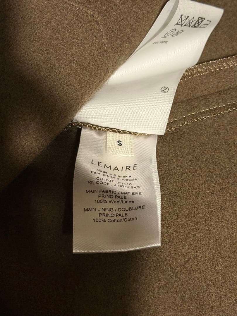 Lemaire wrap coat カーキ　国内正規品　Sサイズ