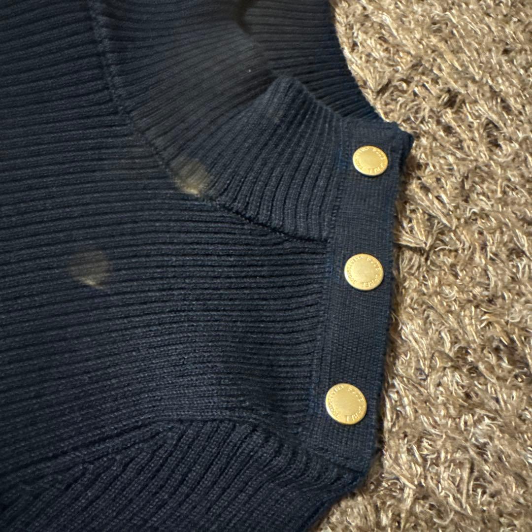 【美品】ブルーレーベルクレストブリッジ　ドッキングチェックワンピース　リボン