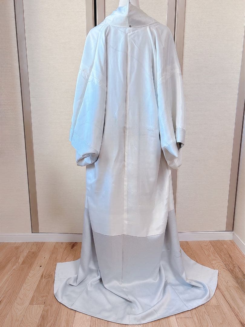 美品 訪問着 フルセット 本加賀友禅 裄66 葡萄 卒業式 入学式 M グレー