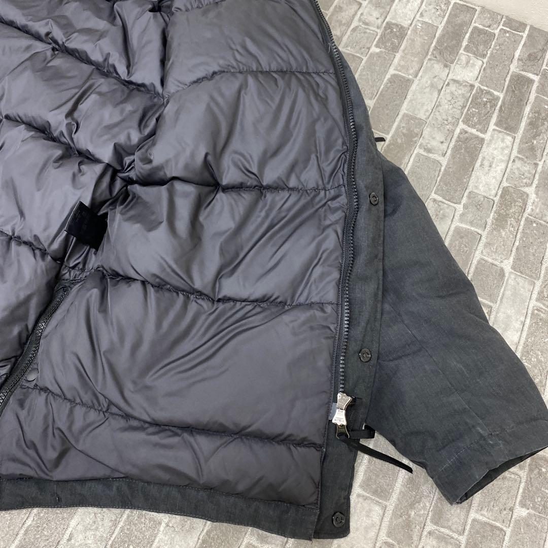 N599♪ NANGA ダウンジャケット　M フードなし　グレー