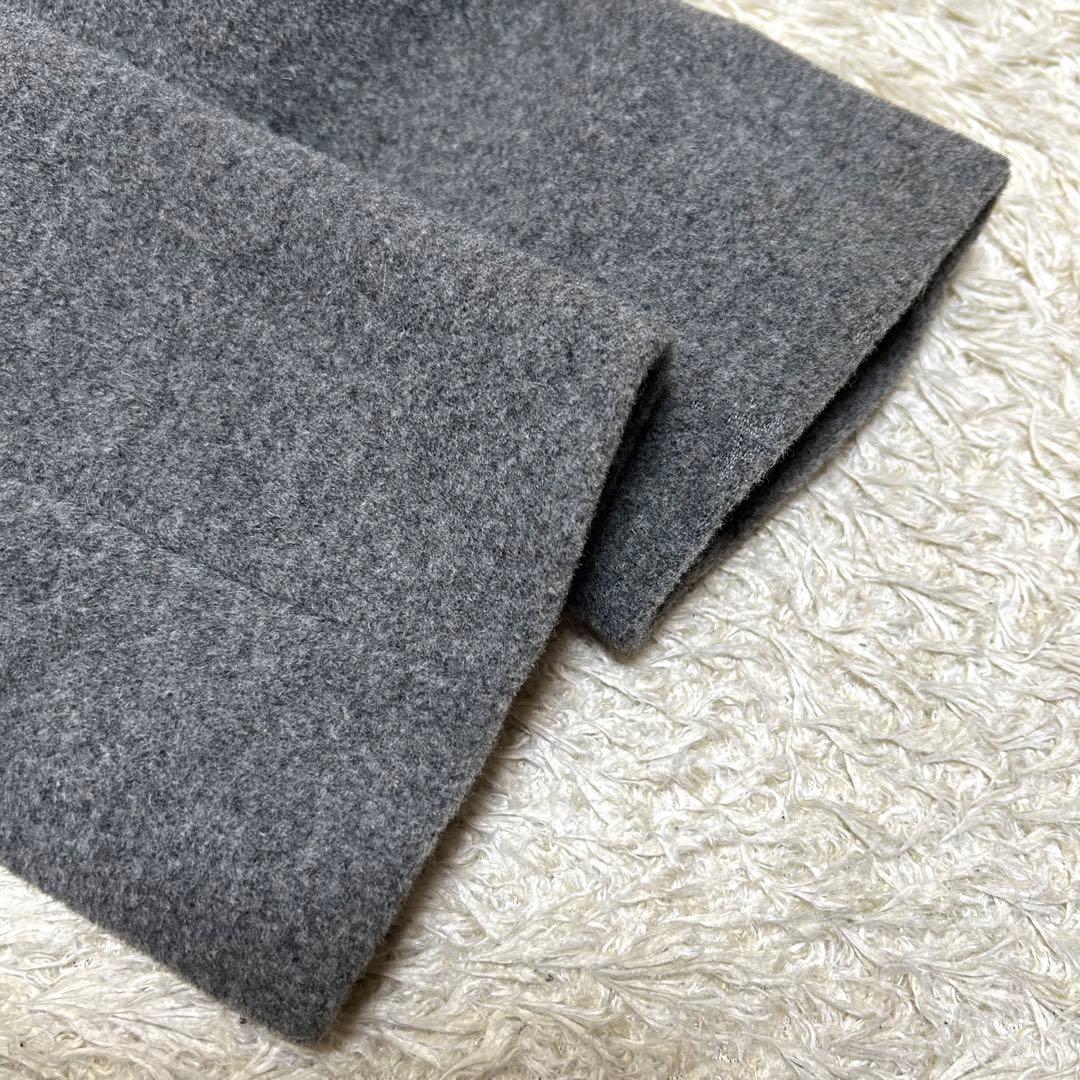 着丈125 マックスマーラ アンゴラ混 ロングコート マキシ丈 ウール グレー