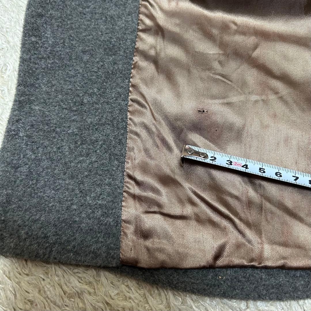 着丈125 マックスマーラ アンゴラ混 ロングコート マキシ丈 ウール グレー