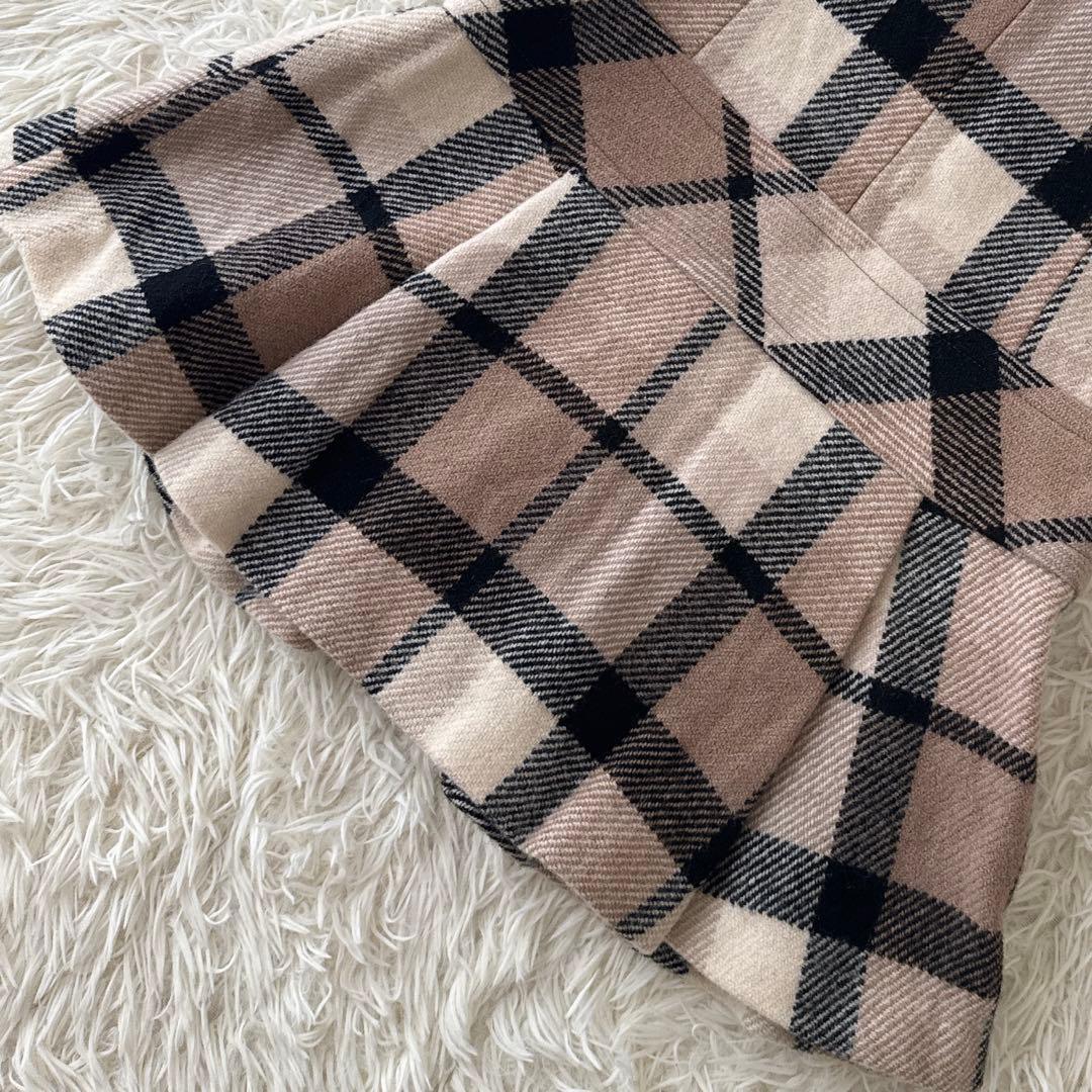 バーバリーブルーレーベル✨ワンピース ホース刺繍 ロゴ刻印 ノバチェック 38