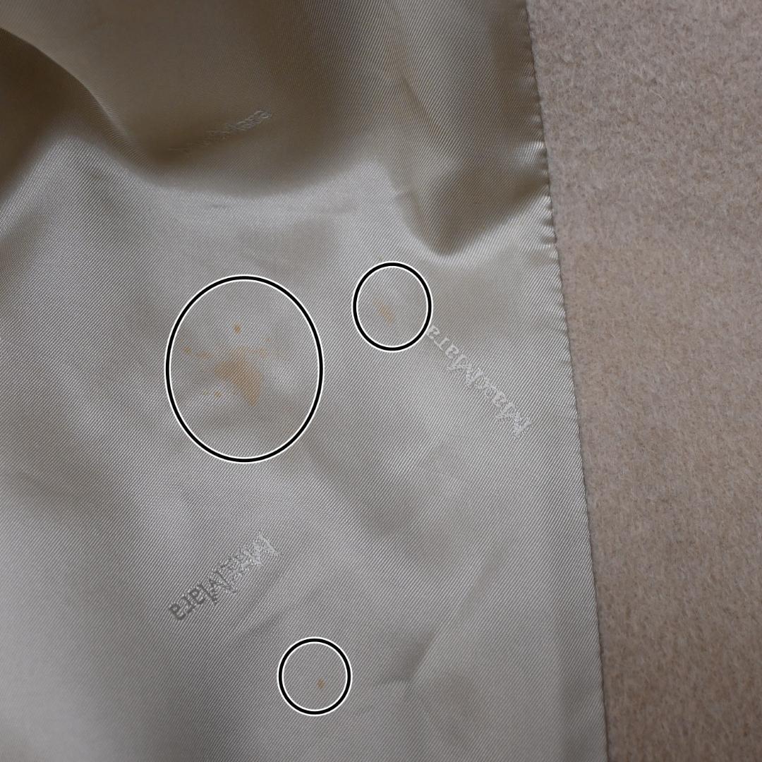野良猫48047★ Max Mara ダブルフェイス コート 白タグ*