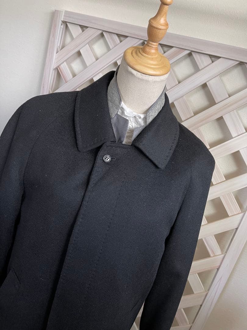 かえ’s メンズ⭐︎ L ⭐︎ 新古　極上のカシミヤ100% ⭐︎ 黒　ロング