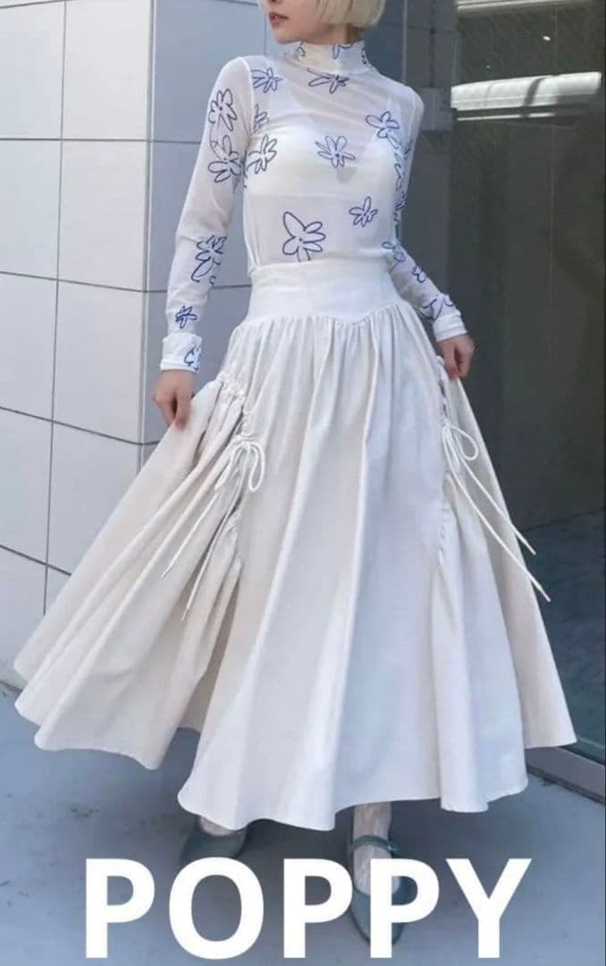 closet gather denim skirt poppy あさぎーにょ - メルカリ