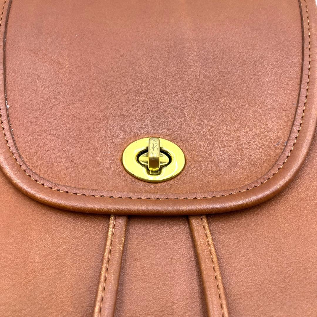 COACH オールドコーチ リュック グラブタンレザー ターンロック ブラウン