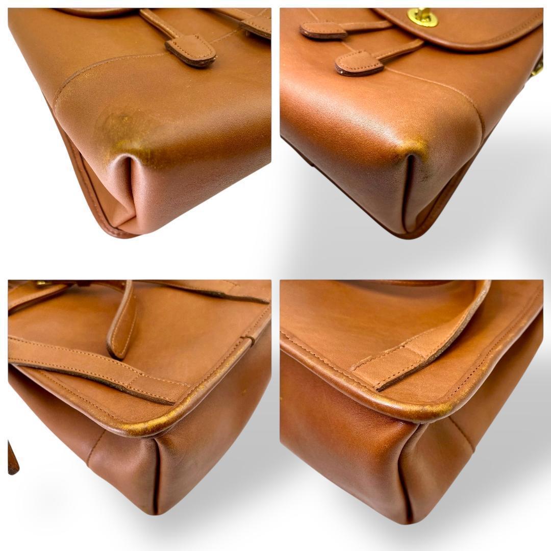 COACH オールドコーチ リュック グラブタンレザー ターンロック ブラウン