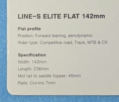 fabric line-s elite flat クロモリレール　サドル