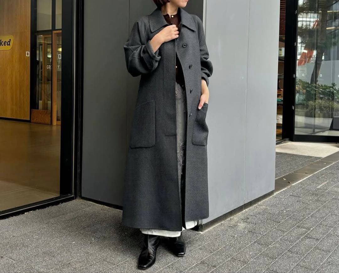 極美品✨24AW 二子玉川店限定　イエナ　ウーステッドリバーステンカラーコート