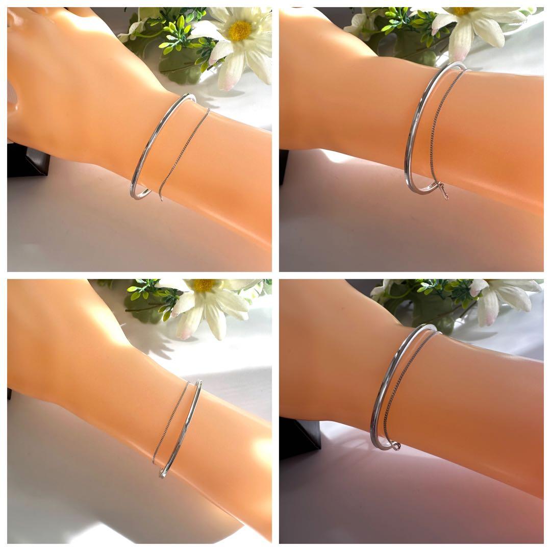 【大人気】jouete ete レイヤード バングル ペタルチェーン 華奢