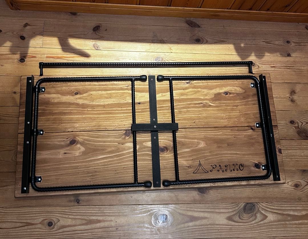 No.546 アイアンローテーブル オルテガテーブル　ネイティブ柄