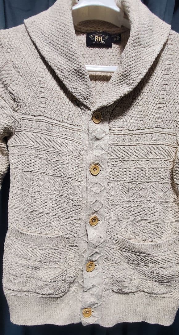 RRL ショールカラー ケーブル カーディガン